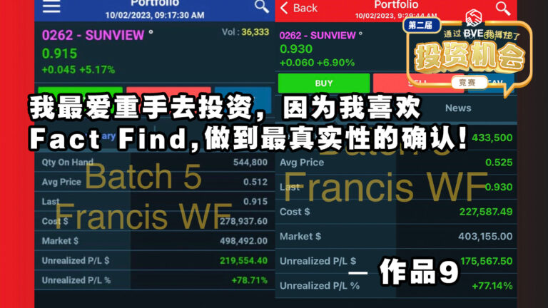 BVE作品9 —— 我最爱重手去投资，因为我喜欢Fact Find做到最真实性的确认！